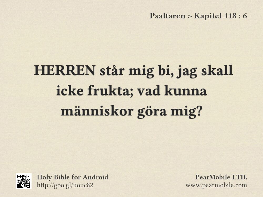 Psaltaren, Kapitel 118:6